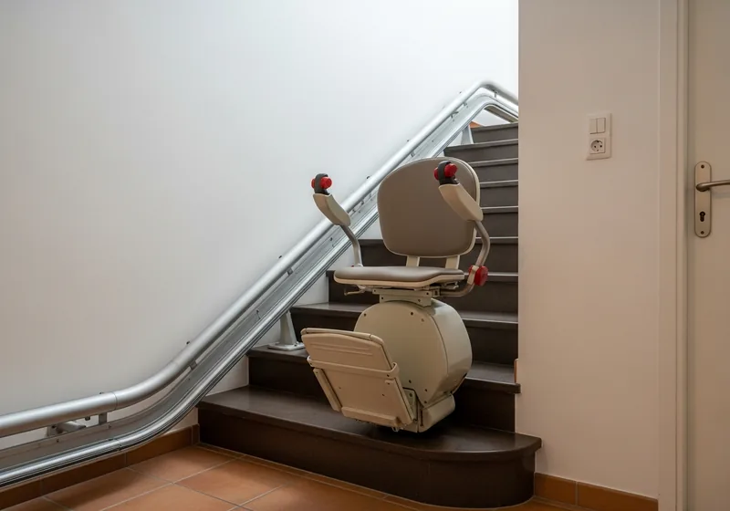 Monte-escalier droit installe a Bordeaux
